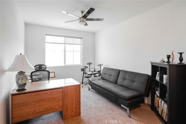 32096 Hyacinth Way, Temecula, CA 92591 - carpeted home office featuring ceiling fan