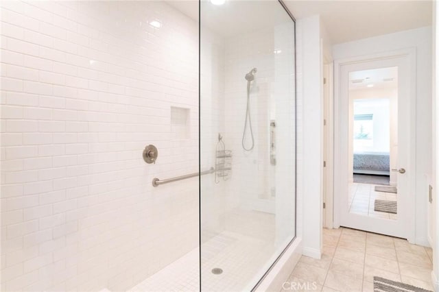 32096 Hyacinth Way, Temecula, CA 92591 - bathroom with a walk in shower, ensuite bathroom, and tile patterned floors