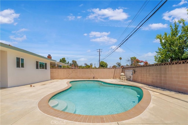 1347 W Princeton St, Ontario, CA 91762 - view of swimming pool with a fenced backyard and a patio