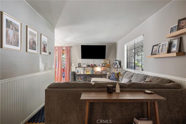 304 S Minnesota Ave, Glendora, CA 91741 - living area featuring plenty of natural light, wainscoting, and brick patterned floors