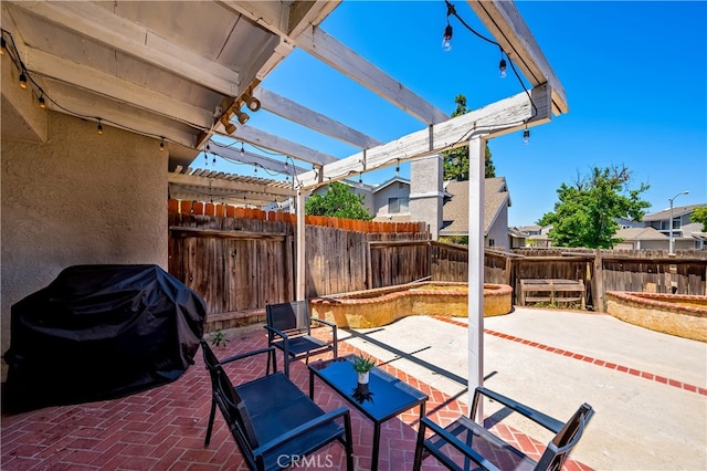 818 Live Oak Pl, Corona, CA 92882 - fenced backyard featuring a patio area, a pergola, and grilling area