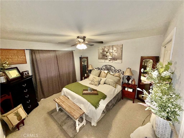 9312 Mountain Meadow Rd, Shingletown, CA 96088 - carpeted bedroom with a ceiling fan