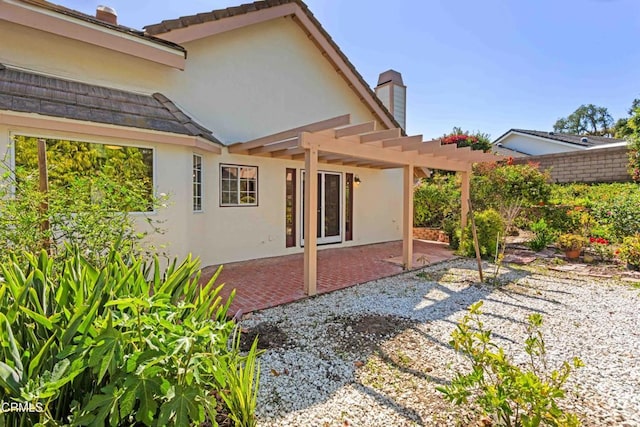 2000 Morongo Dr, Camarillo, CA 93012 - back of house with stucco siding, a pergola, and a patio area