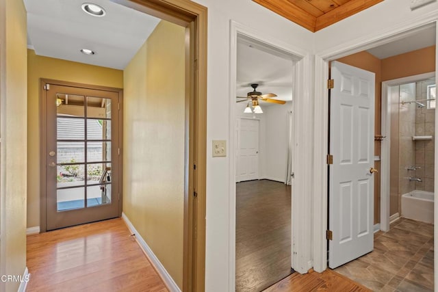 2000 Morongo Dr, Camarillo, CA 93012 - hall featuring wood finished floors and recessed lighting