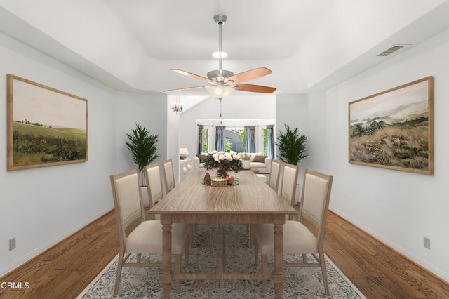 2000 Morongo Dr, Camarillo, CA 93012 - dining space with a ceiling fan and wood finished floors