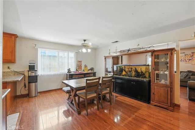11813 Colima Rd, Whittier, CA 90604 - dining room featuring light wood-type flooring and a ceiling fan