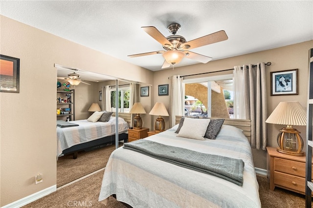 19082 Tecumseh Rd, Apple Valley, CA 92307 - bedroom with carpet flooring and a ceiling fan
