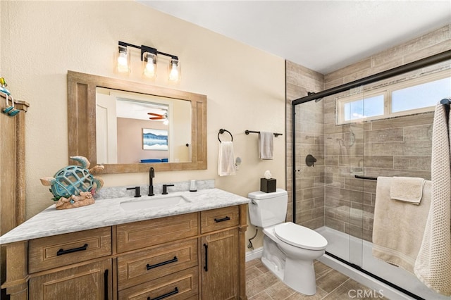 19082 Tecumseh Rd, Apple Valley, CA 92307 - full bath featuring vanity and a stall shower