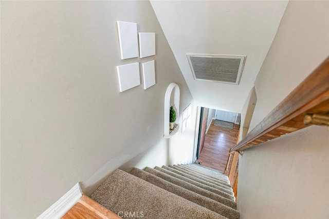 417 N Lamer St, Burbank, CA 91506 - stairs with wood finished floors and baseboards