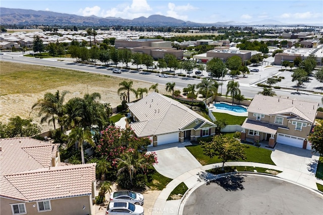 1909 Crystal Cove Ct, Redlands, CA 92374 - aerial view of residential area featuring a mountainous background