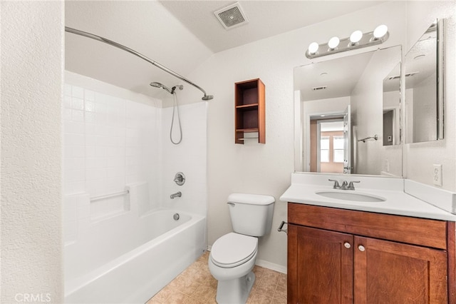 1909 Crystal Cove Ct, Redlands, CA 92374 - bathroom featuring vanity, shower / tub combination, and tile patterned flooring