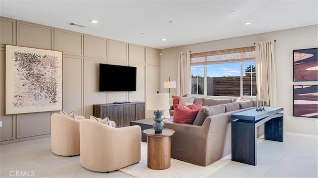 7599 Taylor Ave, Hesperia, CA 92345 - living room with light tile patterned floors and recessed lighting
