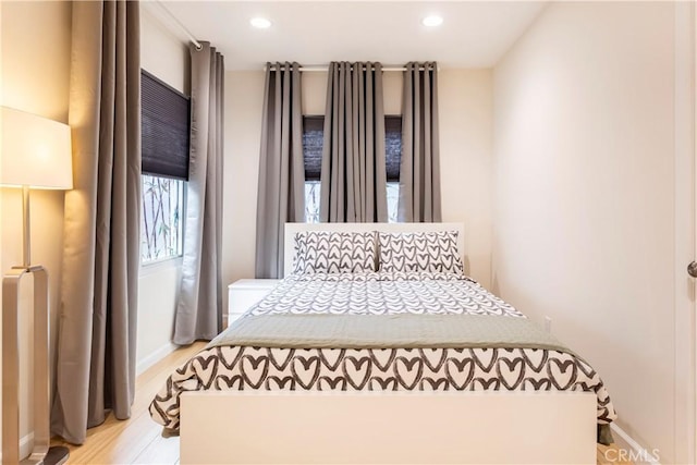 239 W Hillcrest Blvd, Inglewood, CA 90301 - bedroom with light wood-type flooring and recessed lighting