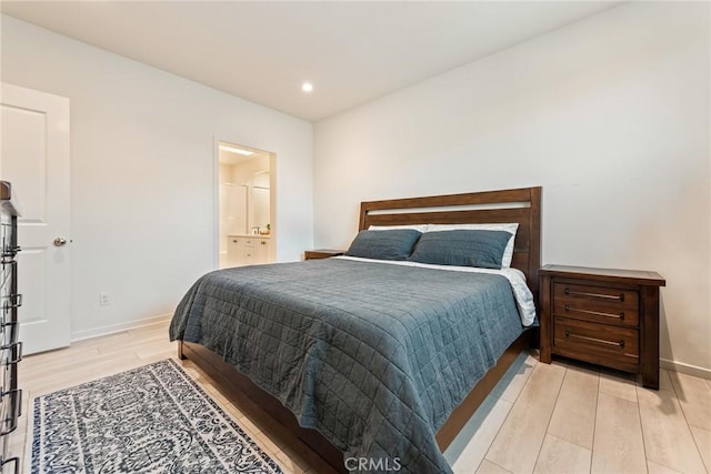 304 Floral Vw, Irvine, CA 92618 - bedroom with light wood-style floors, recessed lighting, and ensuite bathroom