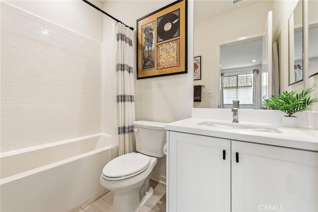 304 Floral Vw, Irvine, CA 92618 - bathroom with vanity, shower / bath combination with curtain, and tile patterned floors