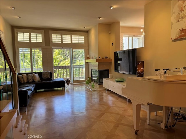 1688 Palisades Dr, Pacific Palisades, CA 90272 - living room with a glass covered fireplace