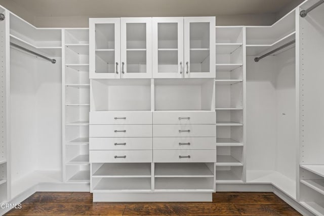 4961 Alcove Ave, Valley Village, CA 91607 - walk in closet featuring dark wood-style floors