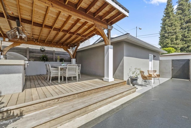 4961 Alcove Ave, Valley Village, CA 91607 - deck with outdoor dining space
