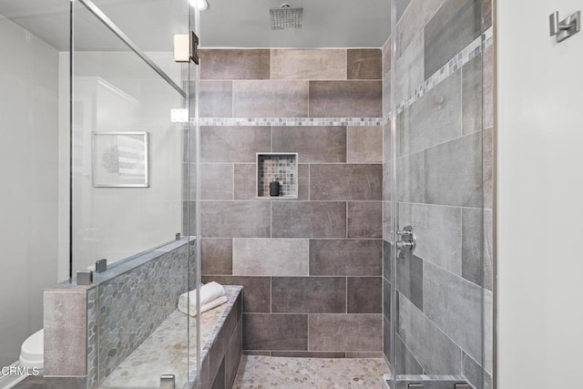 4961 Alcove Ave, Valley Village, CA 91607 - full bath featuring a stall shower and toilet