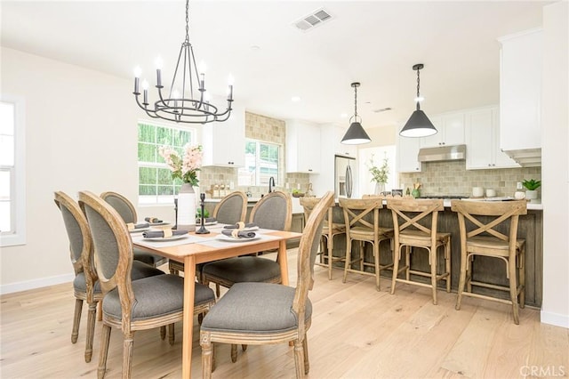 240 Rosemont Blvd, San Gabriel, CA 91775 - dining area with a chandelier and light wood-style floors