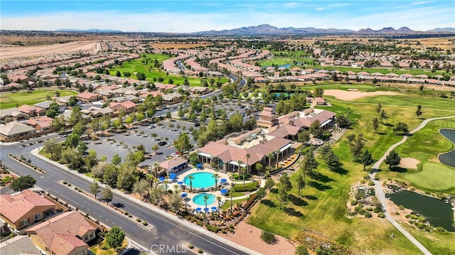 19570 Vermillion Ln, Apple Valley, CA 92308 - aerial overview of property's location featuring nearby suburban area and a water and mountain view