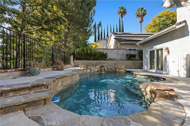 28610 Cloverleaf Pl, Castaic, CA 91384 - view of swimming pool with a fenced backyard