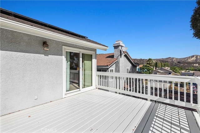 28610 Cloverleaf Pl, Castaic, CA 91384 - wooden terrace with a mountain view