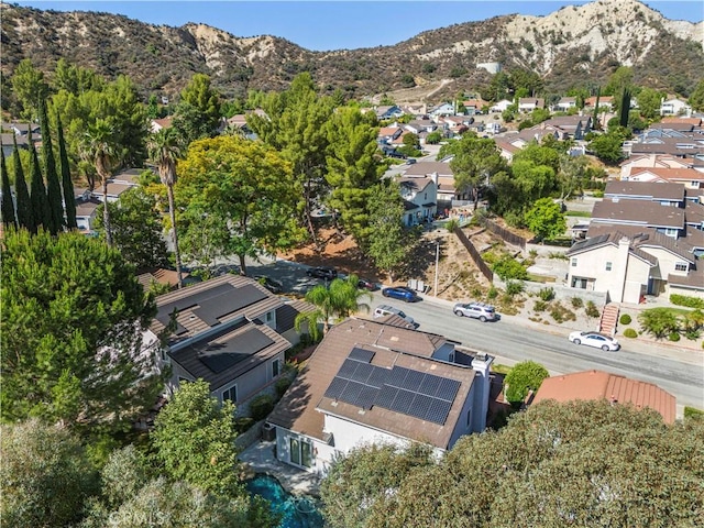 28610 Cloverleaf Pl, Castaic, CA 91384 - aerial perspective of suburban area with a mountain backdrop