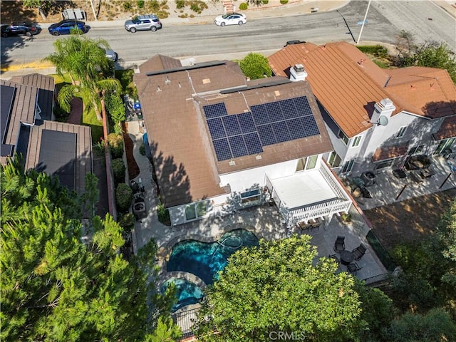 28610 Cloverleaf Pl, Castaic, CA 91384 - view from above of property with a pool area