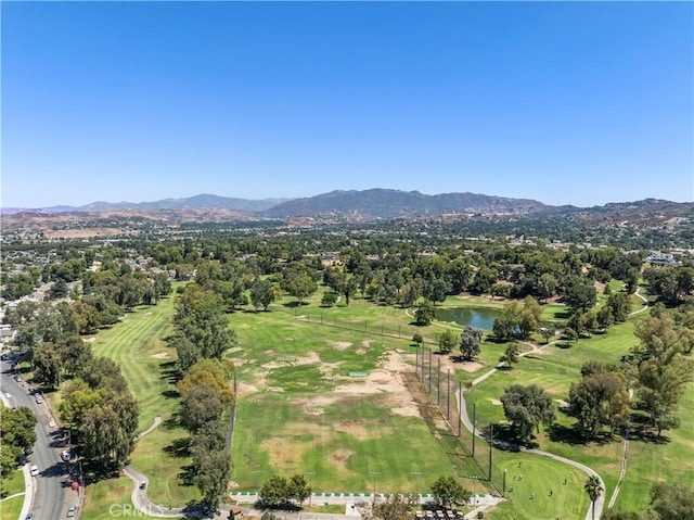 25735 Hogan Dr Unit E11, Valencia, CA 91355 - aerial view of a water and mountain view and a golf club