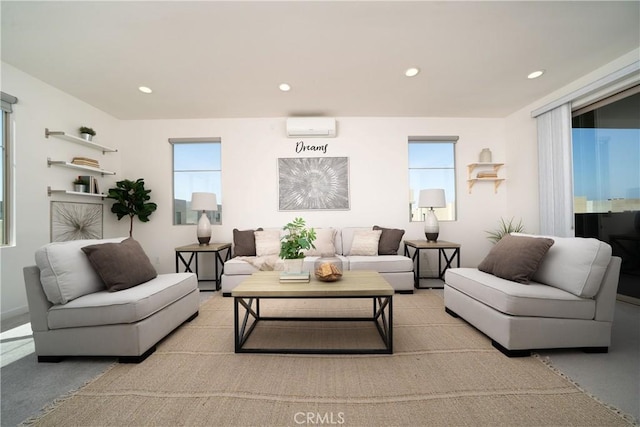 185 Magnet, Irvine, CA 92618 - living room with a wall unit AC, healthy amount of natural light, and recessed lighting