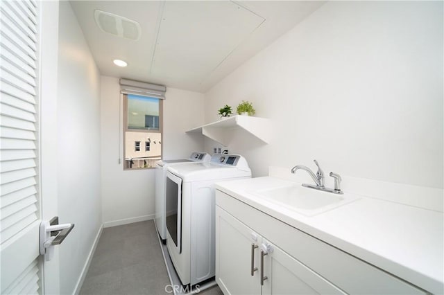 185 Magnet, Irvine, CA 92618 - laundry room with separate washer and dryer, cabinet space, and recessed lighting