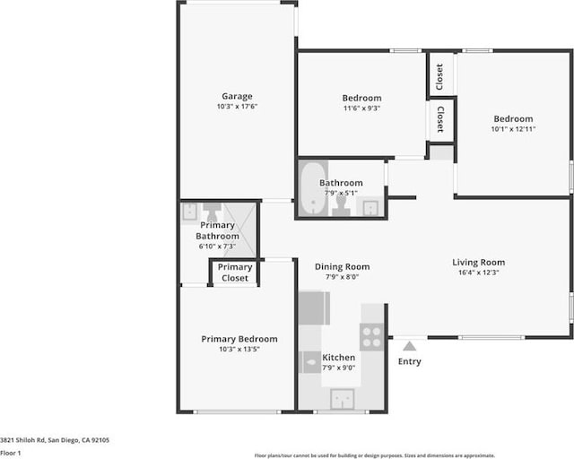 3821 Shiloh Rd, San Diego, CA 92105 - view of home floor plan