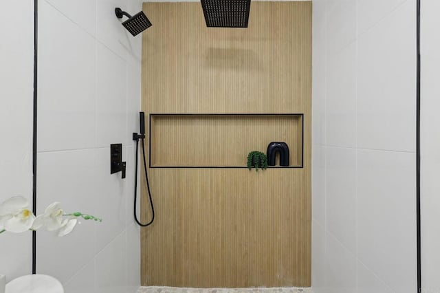 3821 Shiloh Rd, San Diego, CA 92105 - bathroom view of a tile shower and tile walls