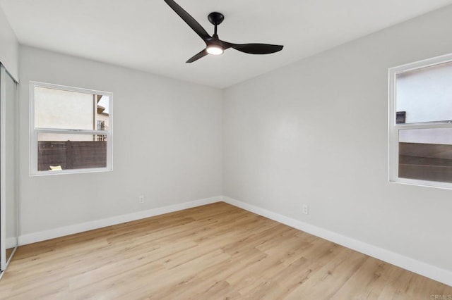 3821 Shiloh Rd, San Diego, CA 92105 - empty room featuring ceiling fan and wood finished floors