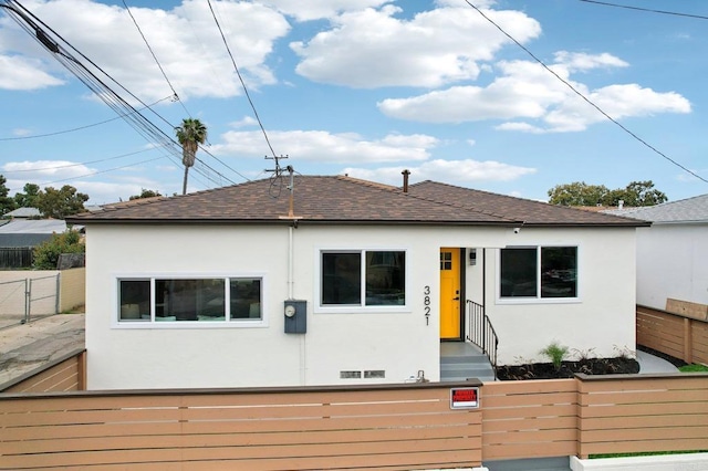 3821 Shiloh Rd, San Diego, CA 92105 - bungalow-style house with stucco siding and a shingled roof