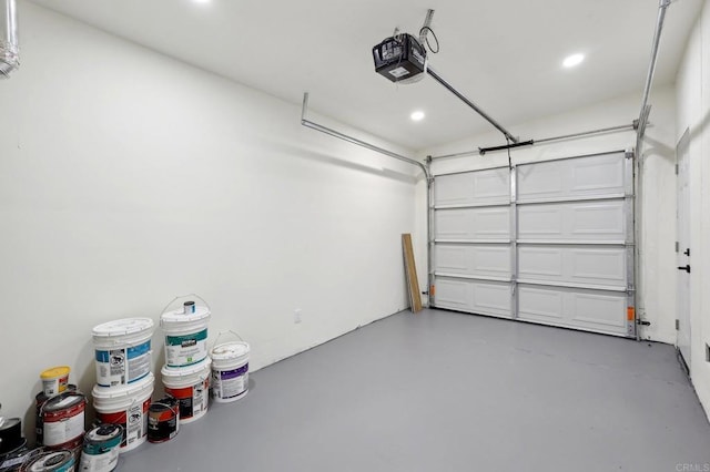 3821 Shiloh Rd, San Diego, CA 92105 - garage featuring a garage door opener and recessed lighting