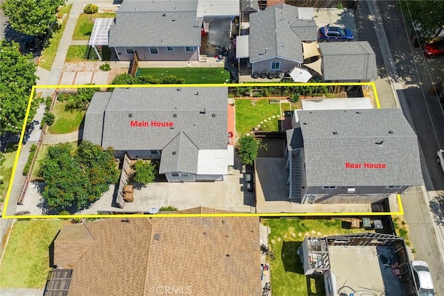 124 N Princeton Ave, Fullerton, CA 92831 - aerial view of residential area with property parcel outlined