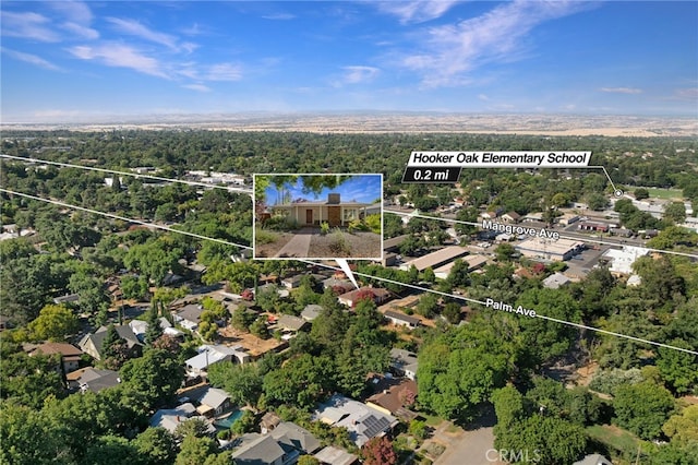 1245 Palm Ave, Chico, CA 95926 - aerial view of residential area with property boundaries highlighted