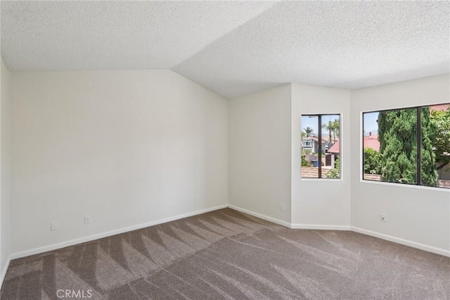 1122 W Galway St, Rialto, CA 92377 - additional living space featuring carpet flooring, plenty of natural light, a textured ceiling, and vaulted ceiling