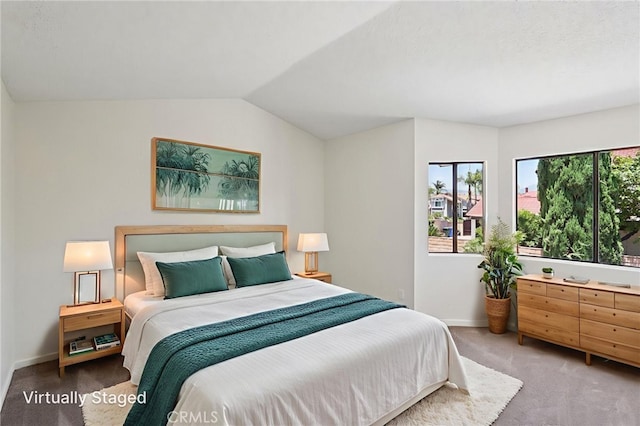 1122 W Galway St, Rialto, CA 92377 - bedroom featuring carpet and vaulted ceiling