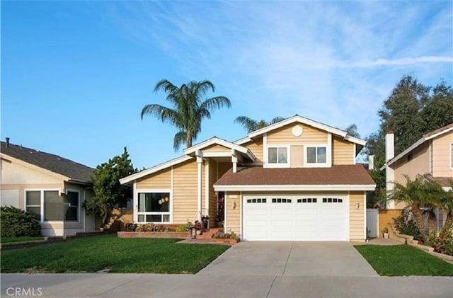 25491 2nd St, Lake Forest, CA 92630 - view of front of property with driveway, an attached garage, and a front yard
