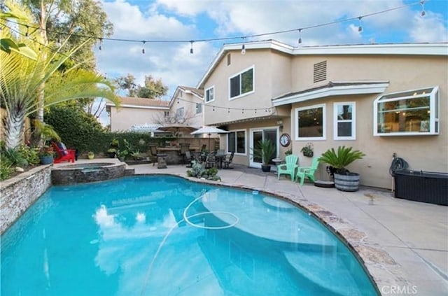 25491 2nd St, Lake Forest, CA 92630 - view of swimming pool with a patio area and a pool with connected hot tub