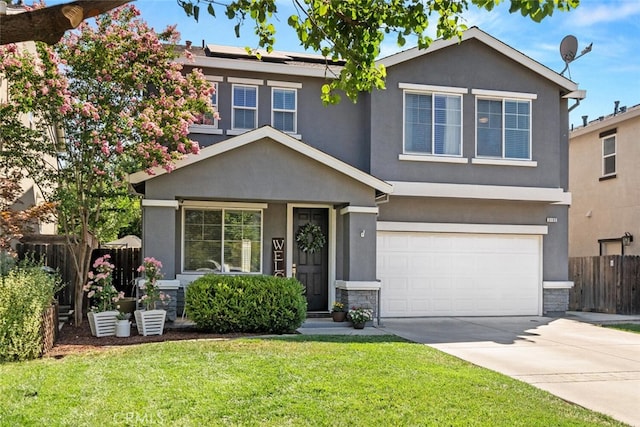 3192 Sawyers Bar Ln, Chico, CA 95973 - traditional home featuring stucco siding, a garage, stone siding, and driveway