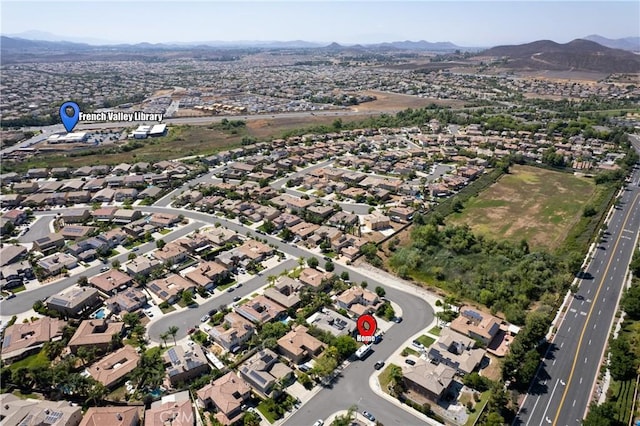 31956 Via Del Paso, Winchester, CA 92596 - aerial view of property and surrounding area featuring mountains and nearby suburban area
