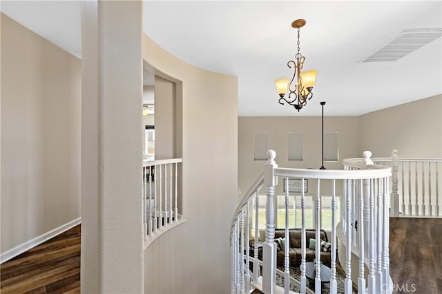 31956 Via Del Paso, Winchester, CA 92596 - stairway featuring a chandelier and wood finished floors