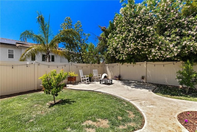 31956 Via Del Paso, Winchester, CA 92596 - fenced backyard with a patio area and a fire pit