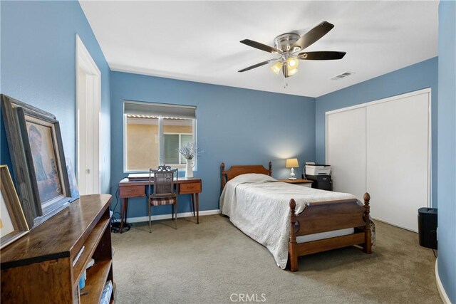31956 Via Del Paso, Winchester, CA 92596 - carpeted bedroom with a closet and a ceiling fan