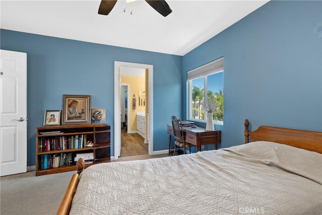 31956 Via Del Paso, Winchester, CA 92596 - bedroom featuring carpet, ceiling fan, and ensuite bath