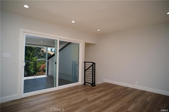 1020 Lantana Dr, Los Angeles, CA 90042 - empty room featuring wood finished floors and recessed lighting